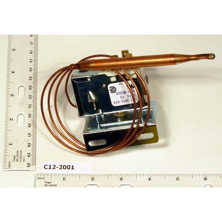 Robertshaw Resistance Heat Thermostat for Heat Pumps, SPDT, 5 Degrees F Differential, 3/8in x 6in Bulb C12-2001